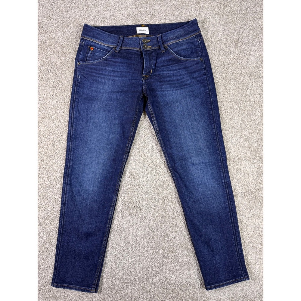 Hudson Womens Collin Skinny Jeans Size 28 Dark Wash USA Buttons